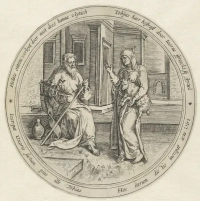 Tobit en Anna met het geitje