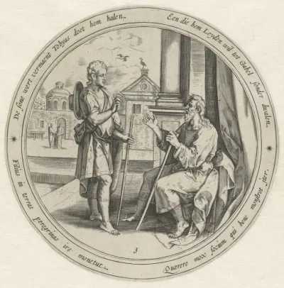 Tobit zegt tegen Tobias dat hij een reisgenoot moet zoeken