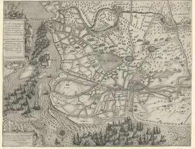 Tocht van het leger van Maurits naar Oostende (linkerblad), 1600