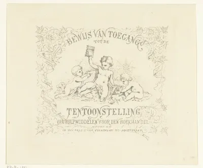 Toegangsbewijs voor de tentoonstelling van hulpmiddelen voor den boekhandel