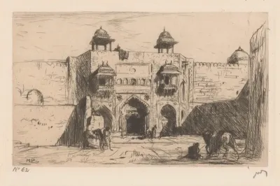 Toegangspoort van het paleiscomplex Fatehpur Sikri