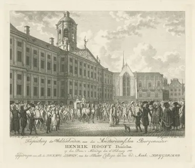 Toejuiching van Hendrik Danielsz. Hooft op de Dam te Amsterdam, 26 februari 1787
