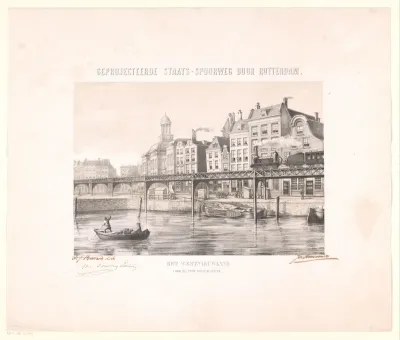 Toekomstvisie van een deel van een spoorlijn door Rotterdam
