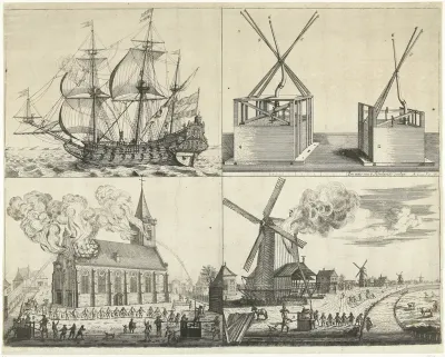 Toepassing van een nieuw type houten brandspuit, 1667