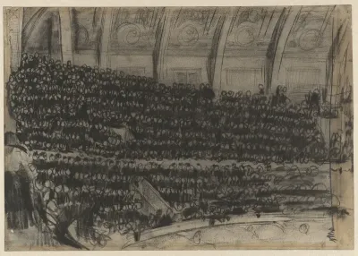 Toeschouwers op de tribunes van Circus Carré