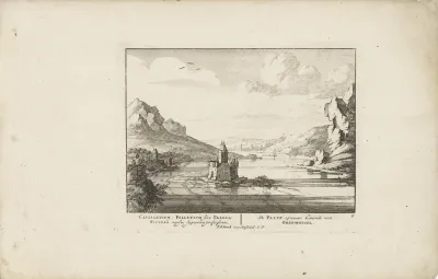 Tolburcht Pfalzgrafenstein in de Rijn vanuit het Noorden gezien
