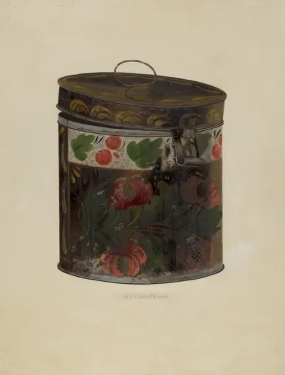 Toleware Tin Cannister