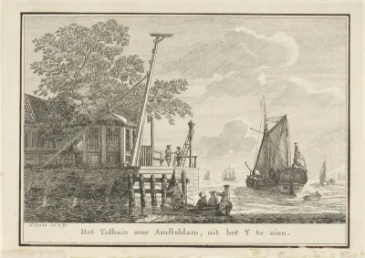 Tolhuis aan de overzijde van het IJ, Amsterdam