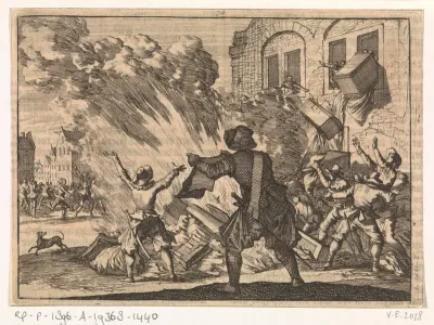 Tolhuis te Lyon wordt geplunderd naar aanleiding van verhoogde accijnzen, 1625