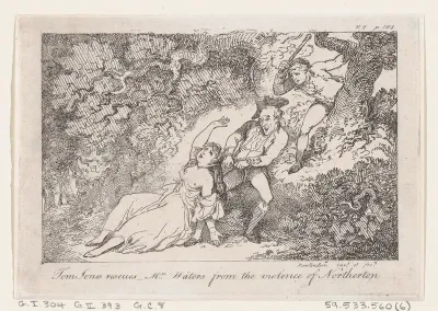 Tom Jones Rescues Mrs Waters from the Violence of Northerton, from "The History of Tom Jones, a Foundling"