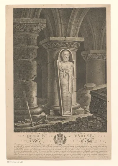 Tombe met de opgegraven koning Hendrik IV