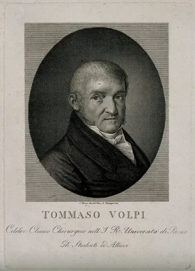 Tommaso Volpi. Line engraving by A. Gravagni after C. Ferreri