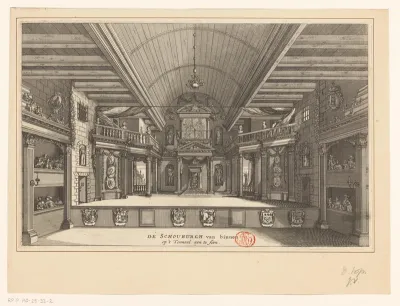 Toneel van de schouwburg aan de Keizersgracht te Amsterdam