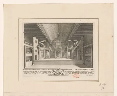 Toneel van de schouwburg aan de Keizersgracht te Amsterdam