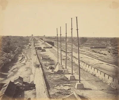 Top of the Wall from Anting Gate, Pekin, taken possession by English and French Troops, October 21