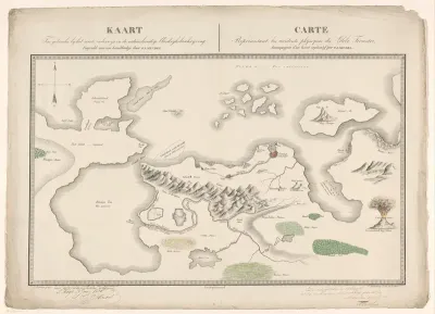 Topografische kaart van een niet bestaand gebied