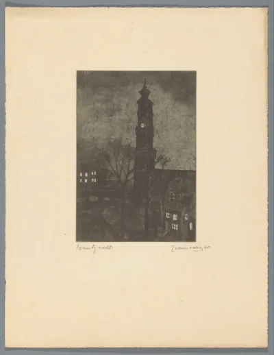 Toren bij nacht