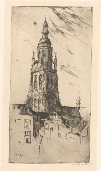 Toren van de Grote Kerk in Breda