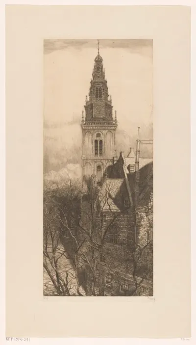 Toren van de Oude Kerk in Amsterdam