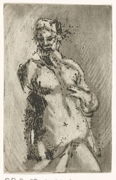 Torso van naakte man
