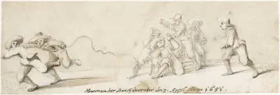 Touwtrekkende jongens
