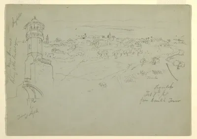 Tower at Lydda, and Ramleh seen from Ramleh Tower, Palestine [Ramleh, Israel]