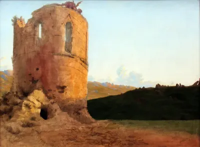 Tower Ruins with Dragon