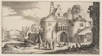 Town Gate, from Landscapes (Playsante Lantschappen)