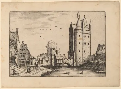 Town Gate with Country Houses