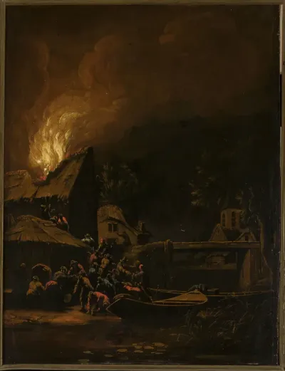 Town on fire