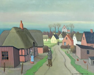 Town scenery.