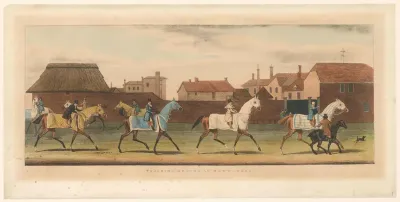 Trainen van racepaarden te Newmarket