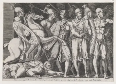 Trajan Fighting the Dacians, from "Speculum Romanae Magnificentiae"