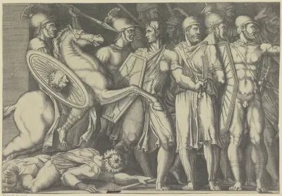 Trajanus vechtend met Daciërs