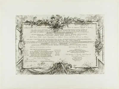 Transcription of various ancient Latin inscriptions, from Some Views of Triumphal Arches and other monuments