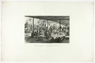 Transport of a Negro Convoy, plate four from Customs and traditions of the Negroes, volume 4 of Voyage pittoresque dans le Brésil