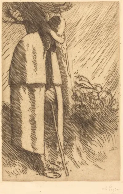 Traveler taking Shelter (Le voyageur a l'abri)