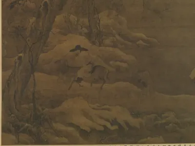 Travelers in a Wintry Forest