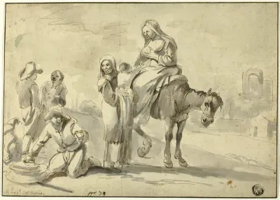 Travelers Resting for Nourishment