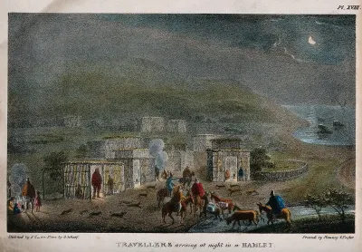 Travellers in Chile arrive at a village by night
