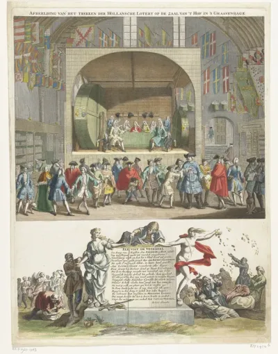 Trekking van de Hollandsche Loterij te Den Haag, 1696