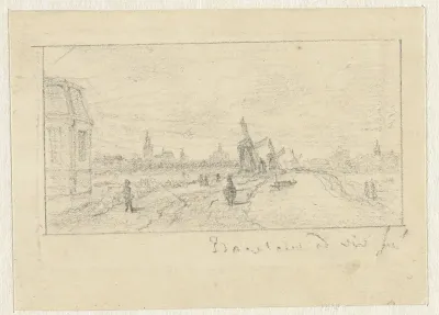 Trekvaart en koepel van Caan aan de vaart van Den Haag naar Delft