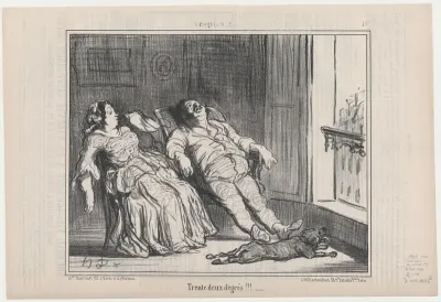 Trente deux degrés, from Croquis d'Été, published in Le Charivari, July 16, 1857