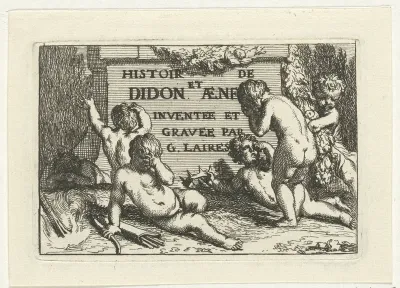 Treurende putti bij een sokkel