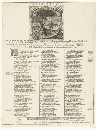 Treurlied over de dood van prins Maurits, 1625