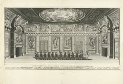 Trêveszaal met vergadering van de Staten-Generaal, ca. 1730