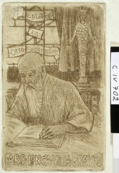 Tri Otto Engströmin exlibris I