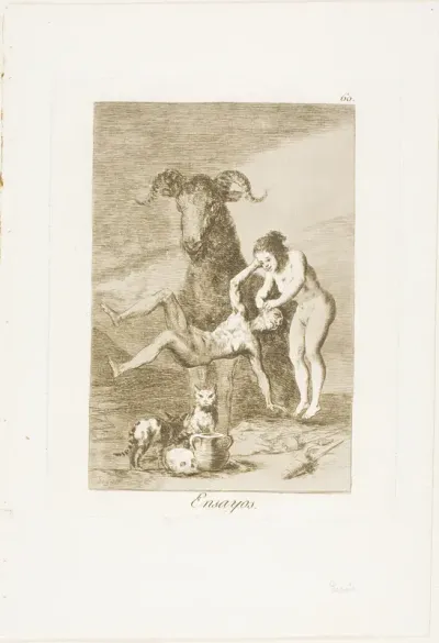 Trials, plate 60 from Los Caprichos
