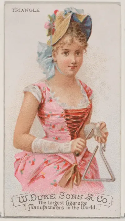 Triangle, from the Musical Instruments series (N82) for Duke brand cigarettes