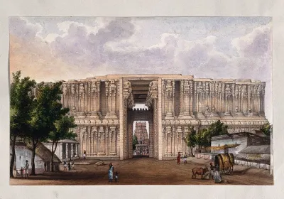 Trichy: first gate at the temple dedicated to Lord Vishnu at Srirangham
